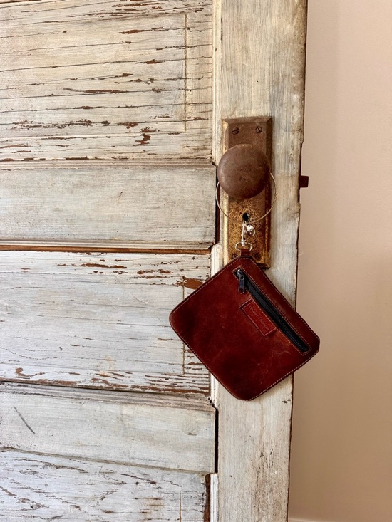 Dooney & Bourke Handbags - Dooney & Bourke Brown Leather Wristlet Clutch